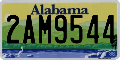 AL license plate 2AM9544