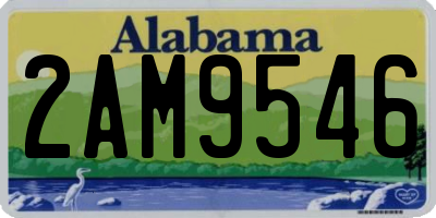 AL license plate 2AM9546