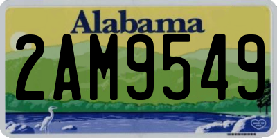 AL license plate 2AM9549