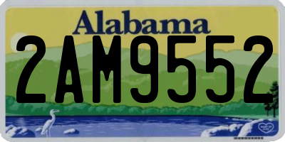 AL license plate 2AM9552