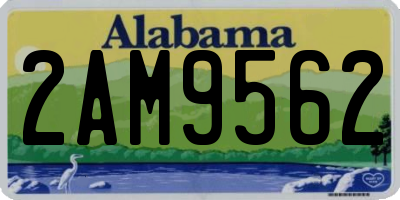AL license plate 2AM9562