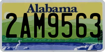 AL license plate 2AM9563