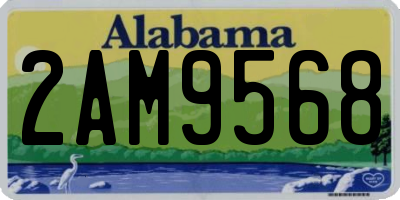 AL license plate 2AM9568