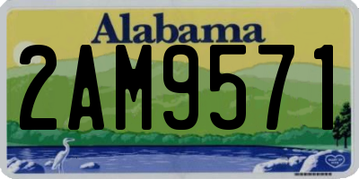 AL license plate 2AM9571