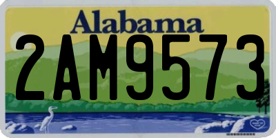 AL license plate 2AM9573