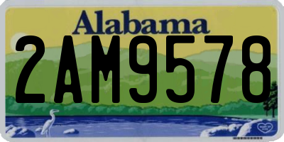 AL license plate 2AM9578