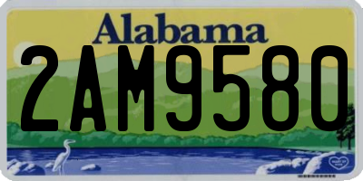 AL license plate 2AM9580