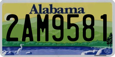 AL license plate 2AM9581