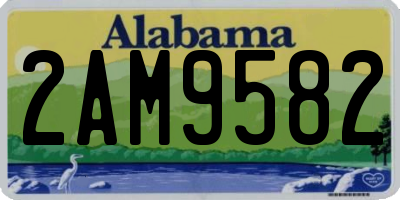 AL license plate 2AM9582