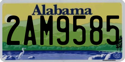 AL license plate 2AM9585