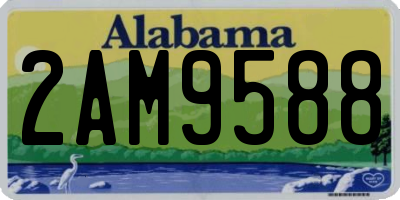 AL license plate 2AM9588