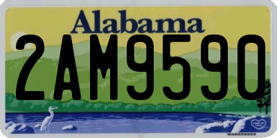 AL license plate 2AM9590