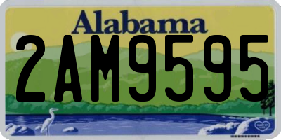 AL license plate 2AM9595