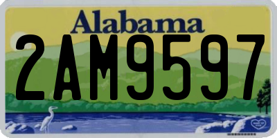 AL license plate 2AM9597