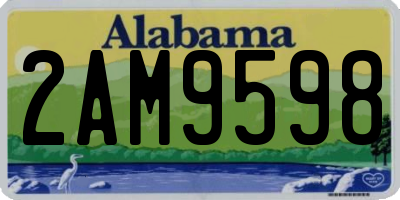 AL license plate 2AM9598