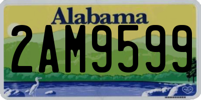 AL license plate 2AM9599