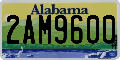 AL license plate 2AM9600