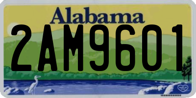 AL license plate 2AM9601