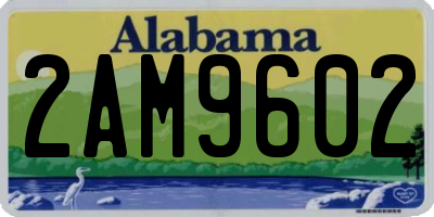 AL license plate 2AM9602
