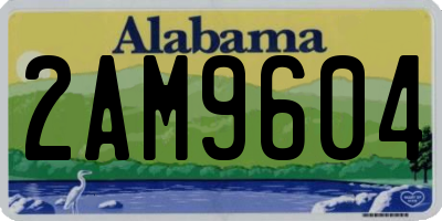 AL license plate 2AM9604