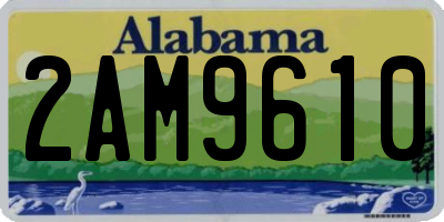 AL license plate 2AM9610
