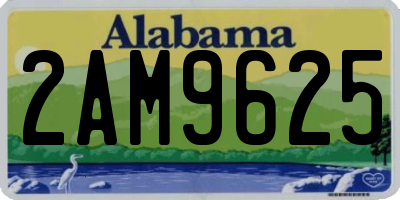 AL license plate 2AM9625