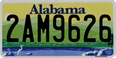 AL license plate 2AM9626