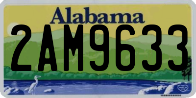 AL license plate 2AM9633