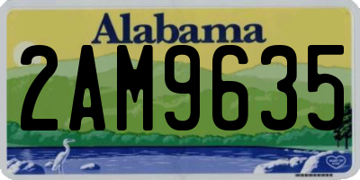 AL license plate 2AM9635