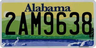AL license plate 2AM9638