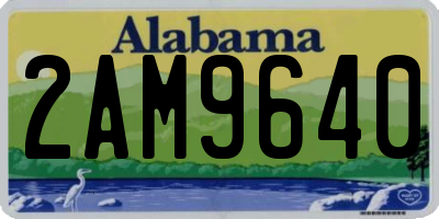 AL license plate 2AM9640