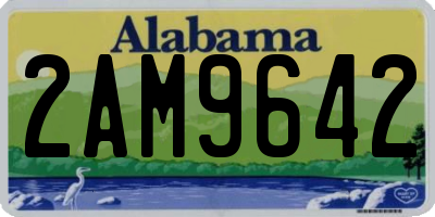 AL license plate 2AM9642