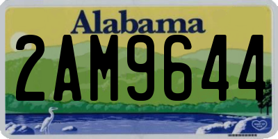 AL license plate 2AM9644