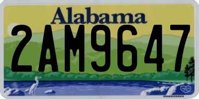 AL license plate 2AM9647