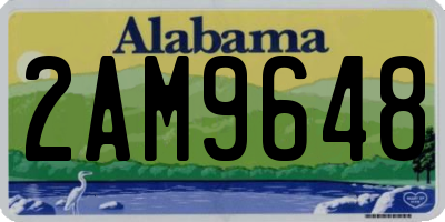 AL license plate 2AM9648