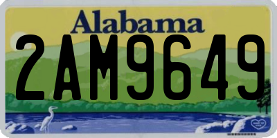 AL license plate 2AM9649