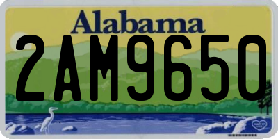 AL license plate 2AM9650