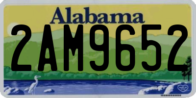 AL license plate 2AM9652