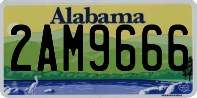 AL license plate 2AM9666