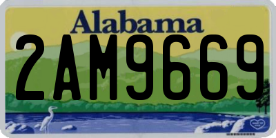 AL license plate 2AM9669