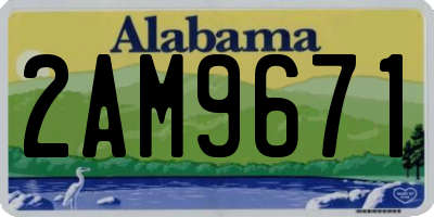 AL license plate 2AM9671