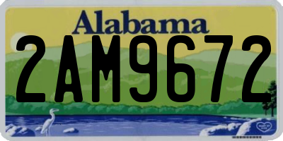 AL license plate 2AM9672