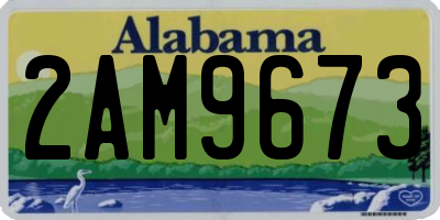 AL license plate 2AM9673