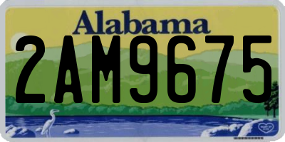 AL license plate 2AM9675