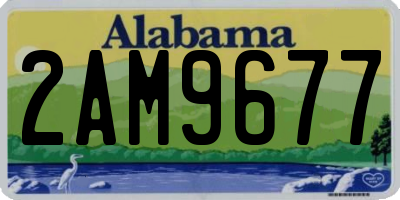 AL license plate 2AM9677