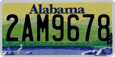AL license plate 2AM9678