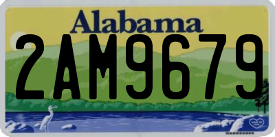 AL license plate 2AM9679