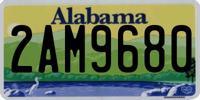 AL license plate 2AM9680