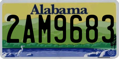 AL license plate 2AM9683