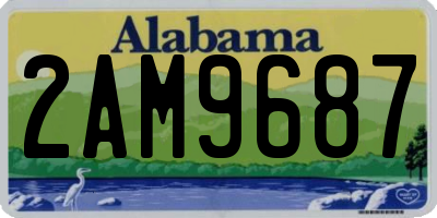 AL license plate 2AM9687